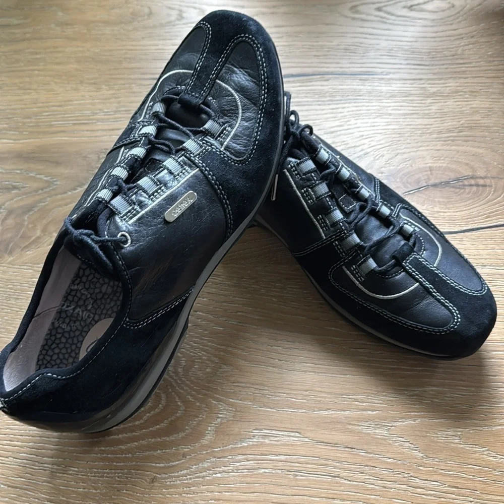 Aetrex ELLIE Leather Suede Walking Shoes Womens 10M Lace Up Walking sneaker
